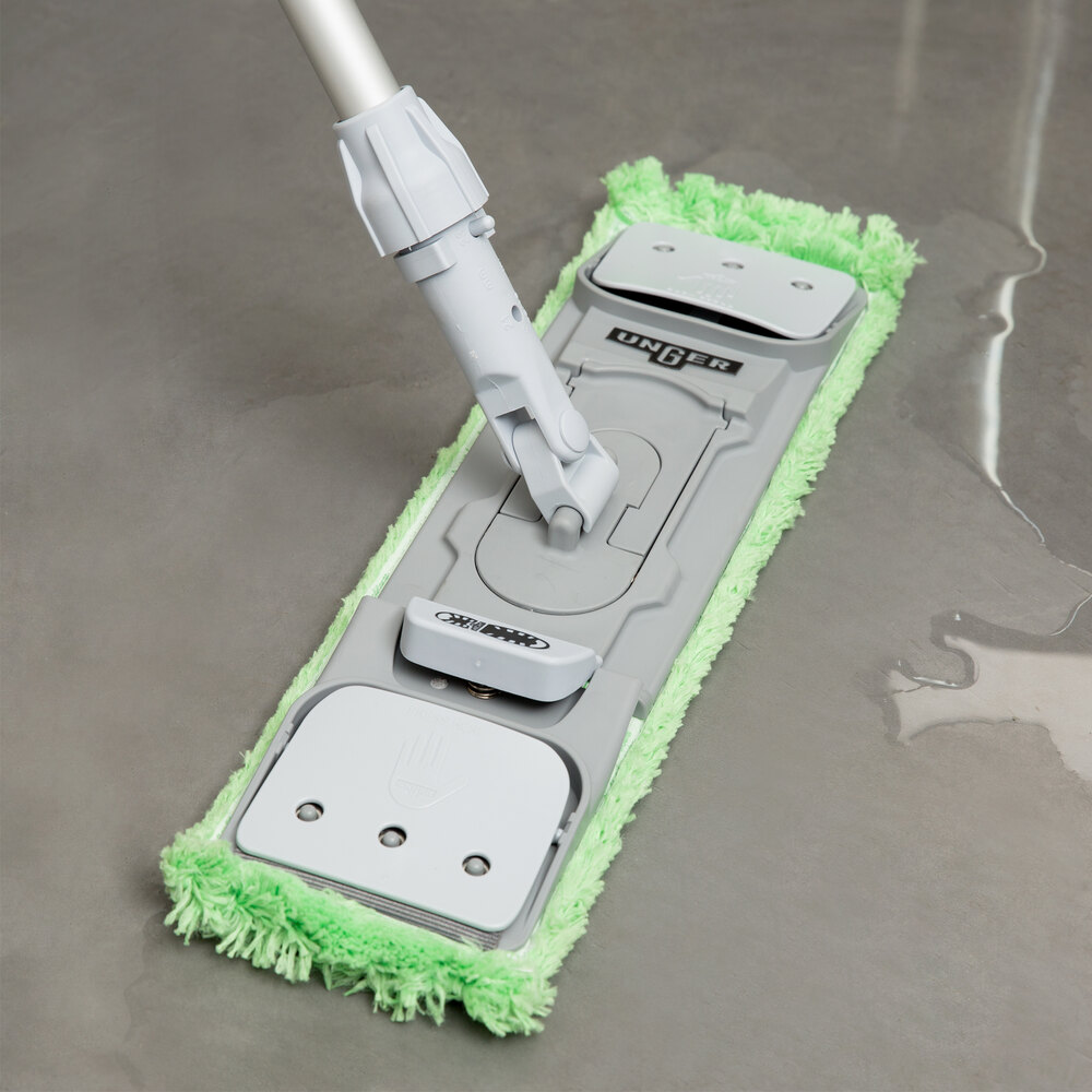 Unger MM400 SmartColor MicroMop 15.0 16" Green Wet / Dry Mop Pad