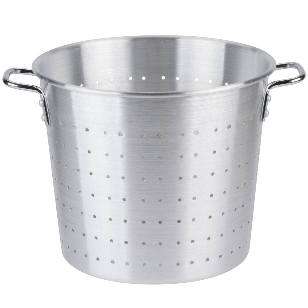 20 Qt. Tapered Aluminum Vegetable Colander with Handles