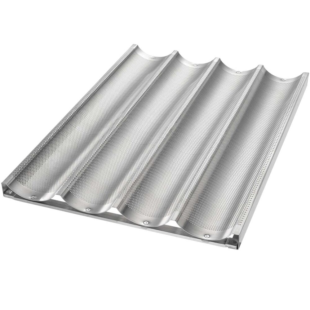 Chicago Metallic 49034 4 Loaf Glazed Uni-Lock Aluminum Baguette ...