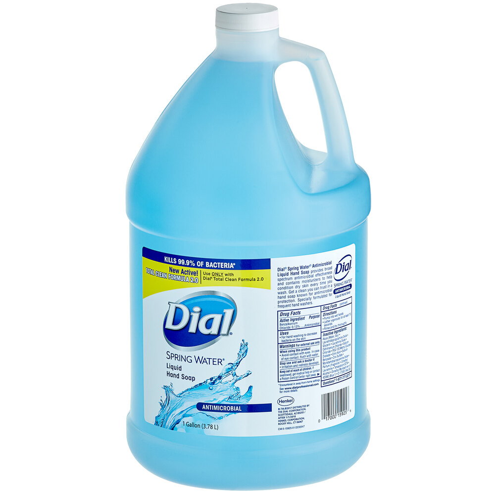 Dial Antibacterial Spring Water Hand Soap 1 Gallon Refill