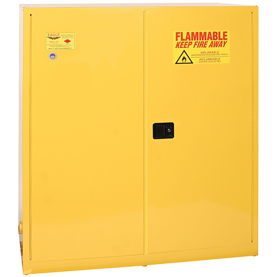 Eagle Manufacturing 110 Gallon Yellow Vertical Drum Flammable Liquid
