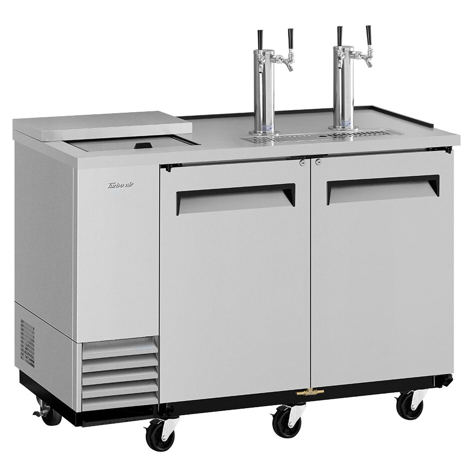 Turbo Air TCB2SDN6 (2) Double Tap Club Top Kegerator Beer Dispenser