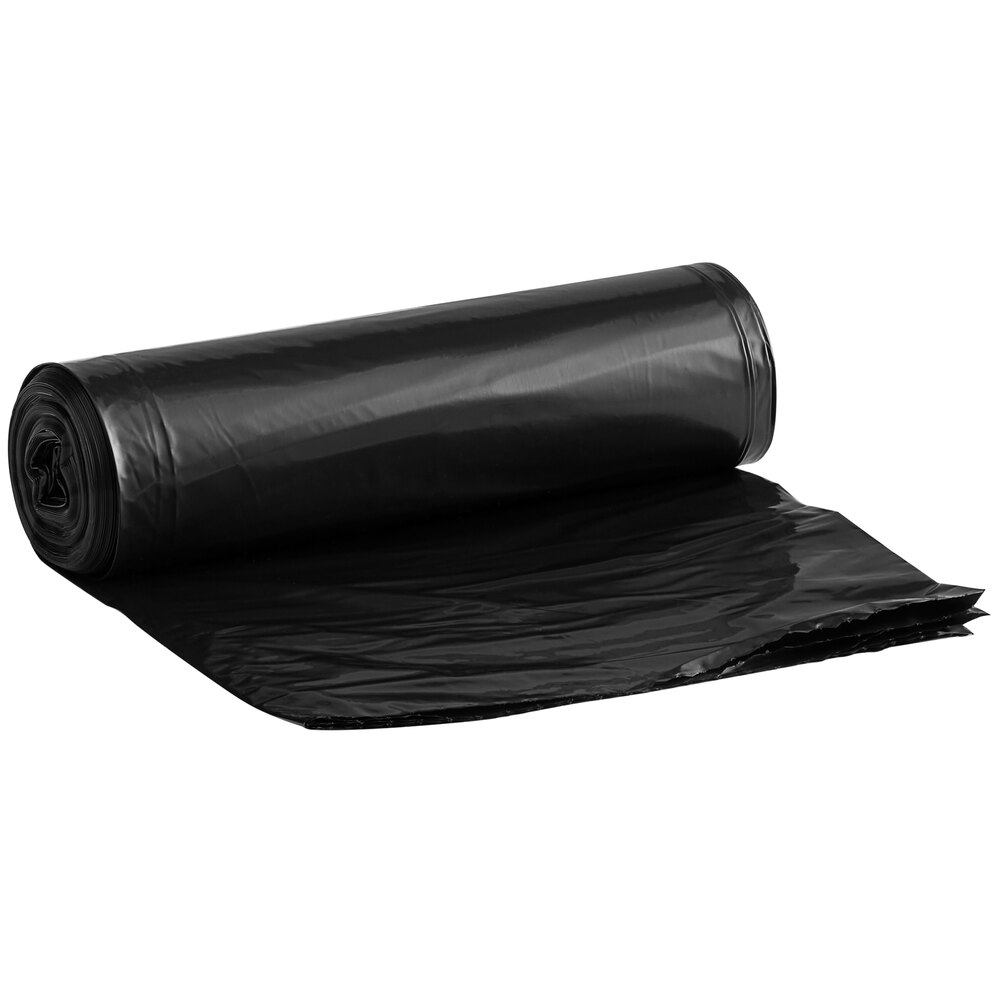PlasticMill 33 Gallon, Black, 1.3 mil, 33x39, 100 Bags/Case, Garbage Bags.