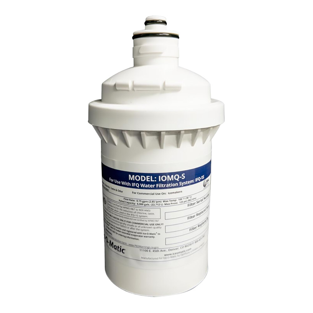 Ice Out Filter Ice-O-Matic IFQ1-S Single Ice Machine Water Filter - 0.5 Micron and 1.5 GPM