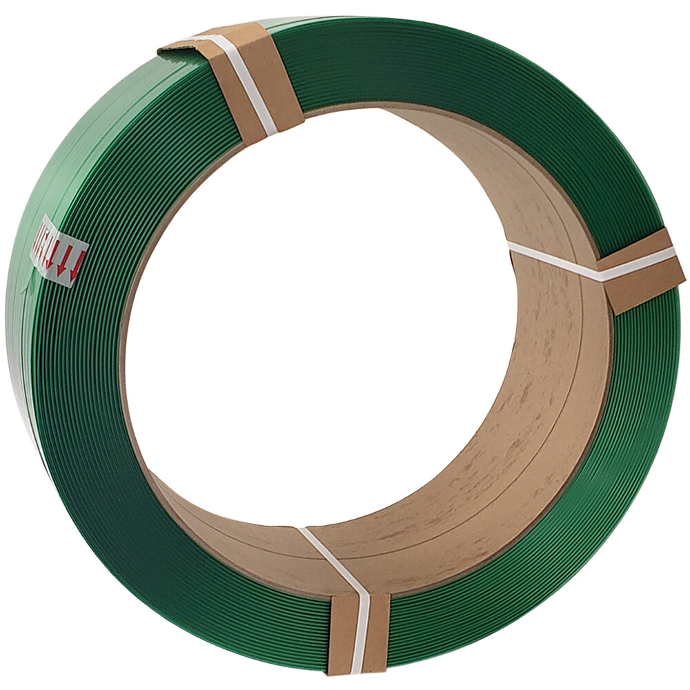 PAC Strapping Products 7200' x 1/2" Green Polyester Strapping Coil with 16" x 6" Core
