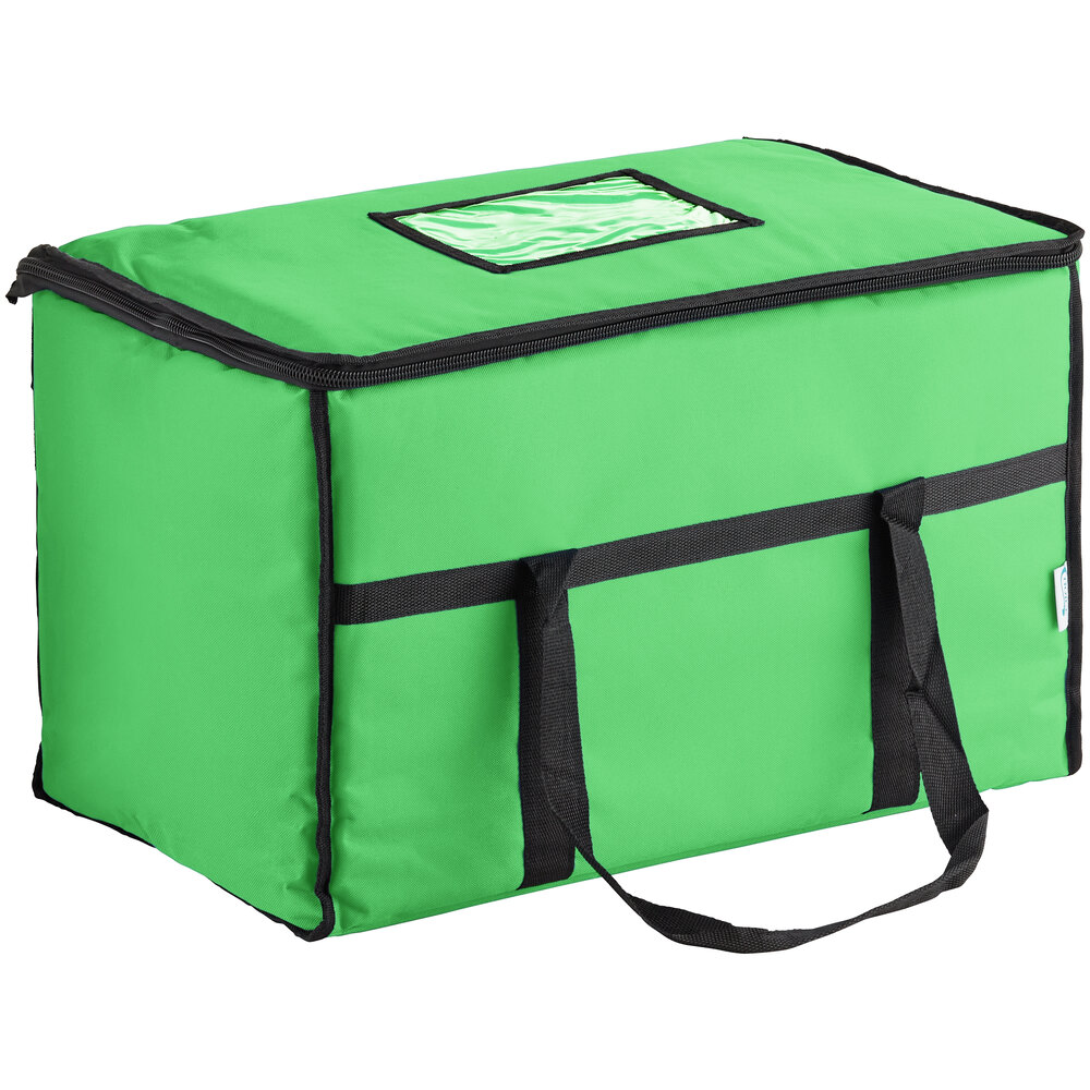 Choice Insulated Food Delivery Bag, Nylon, 13 x 13 x 15 1/2 - Holds (6)  2 1/2 Deep 1/2 Size Pans or (18) 2 Qt. Container