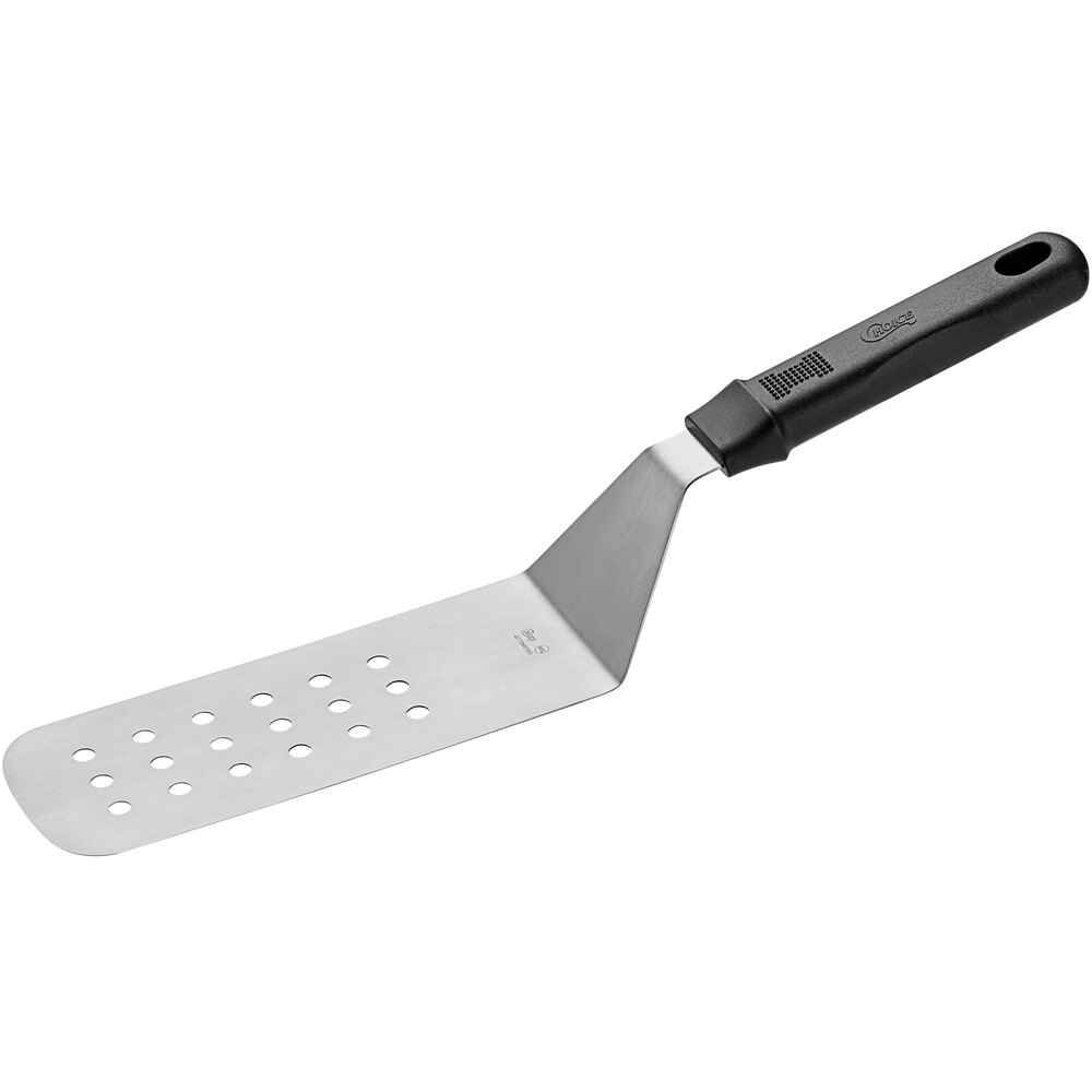 Choice 8"; x 3"; Perforated Turner with Black Polypropylene Handle