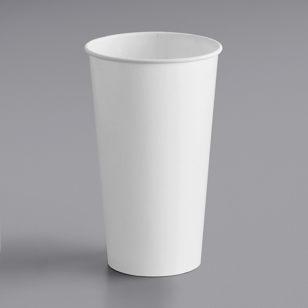 Choice 20 oz. White Poly Paper Cold Cup - 1,000/Case