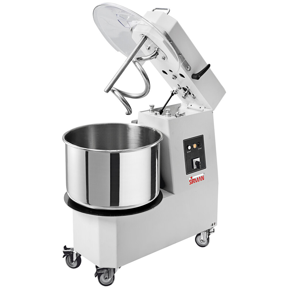 Sirman 40874556 HERCULES 40 TA 43 Qt. / 71lb. Spiral Dough Mixer with Tilting Head and Removable
