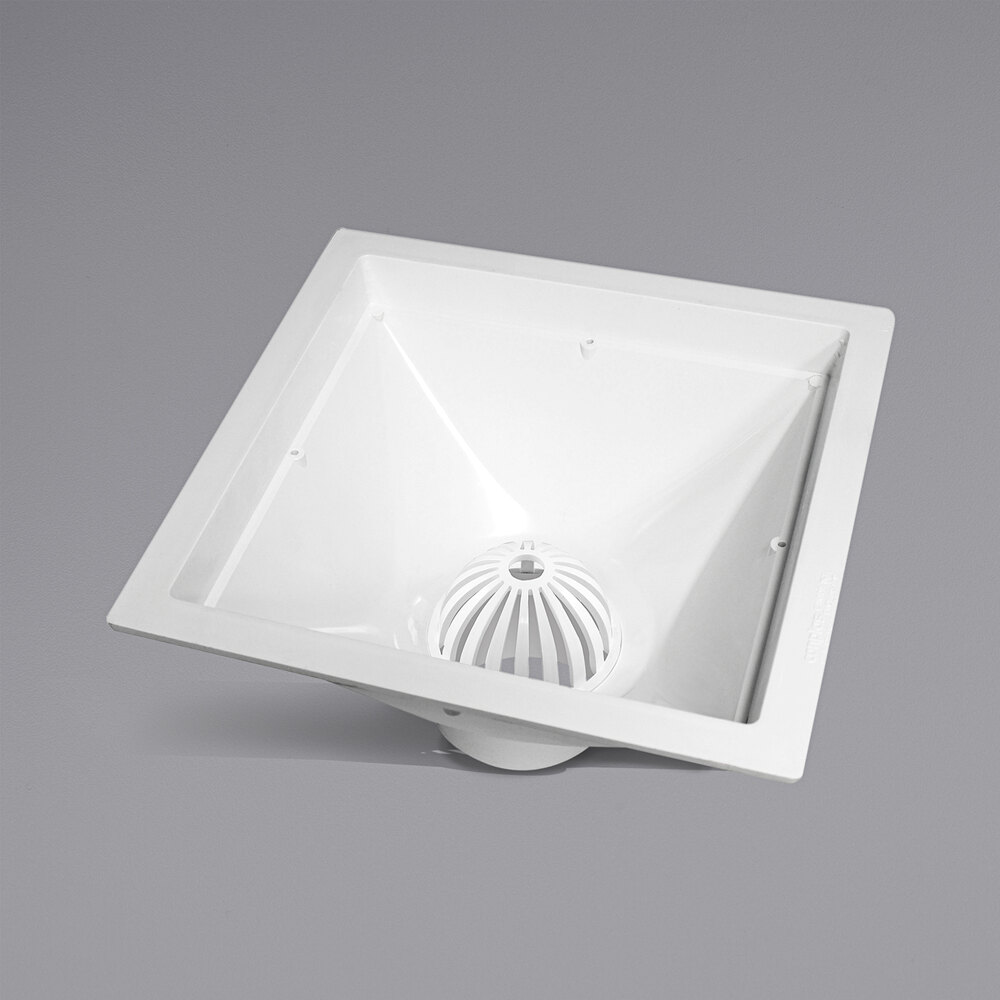 Endura 394713 12" x 6" DWV Flangeless Floor Sink with 4" PVC Hub