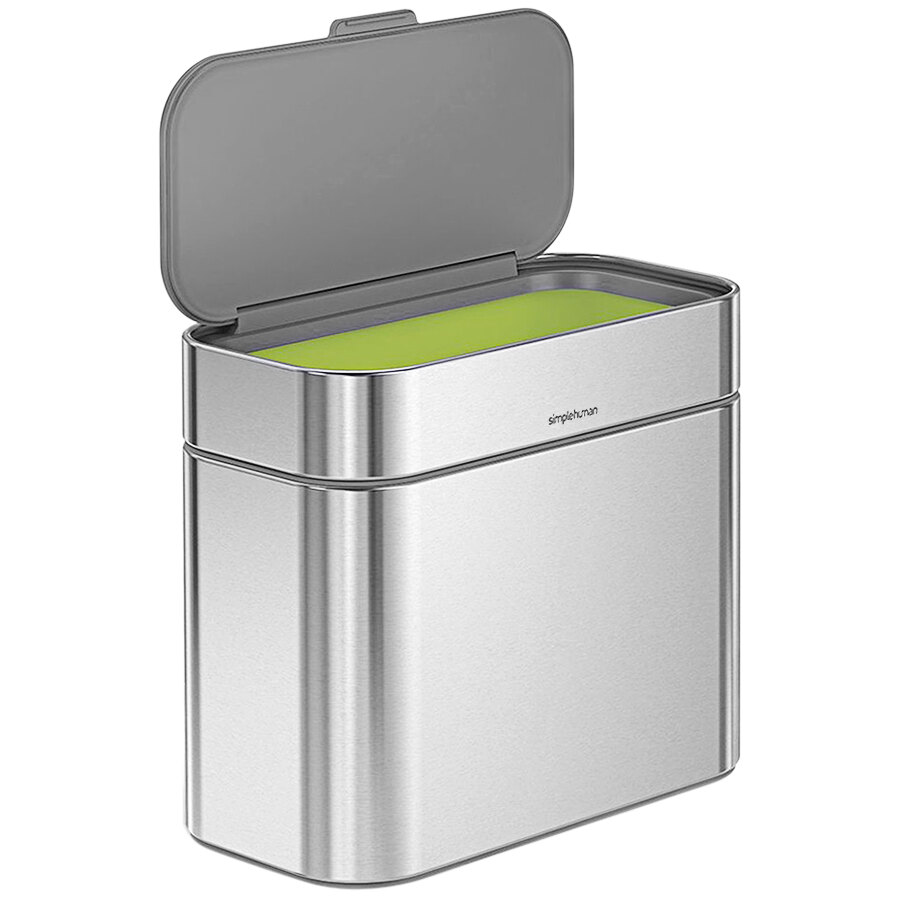 simplehuman CW1645 1 Gallon / 4 Liter Brushed Stainless Steel Compost Caddy