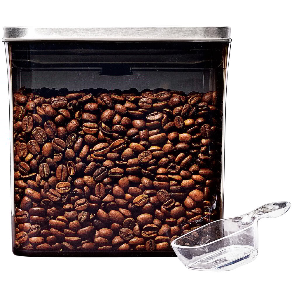 OXO 1.7 Qt. Clear Rectangular SAN Plastic Coffee/Food Storage Container