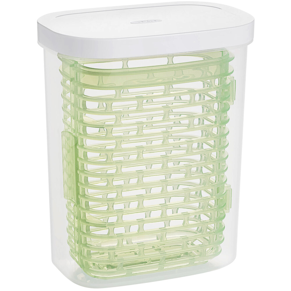 OXO GreenSaver Small Clear Rectangular Polypropylene Herb Keeper