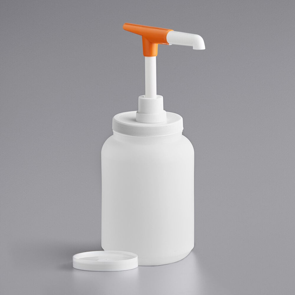Choice Condiment Pump Kit with 1 oz. Maxi / Pelican Pump and 1/2 Gallon Jug