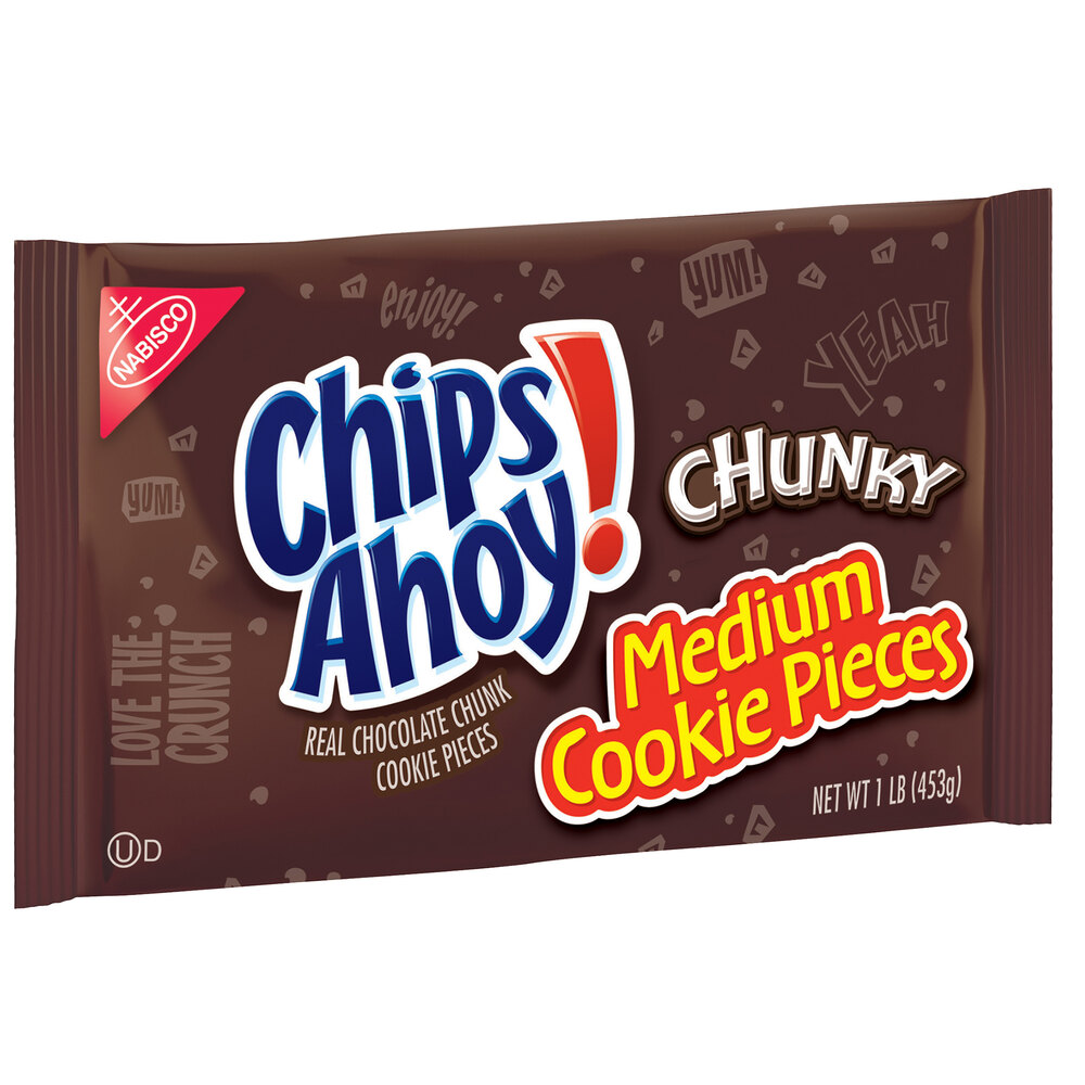 Nabisco Chips Ahoy! Chunky Medium Chocolate Chip Cookie Pieces 1 lb