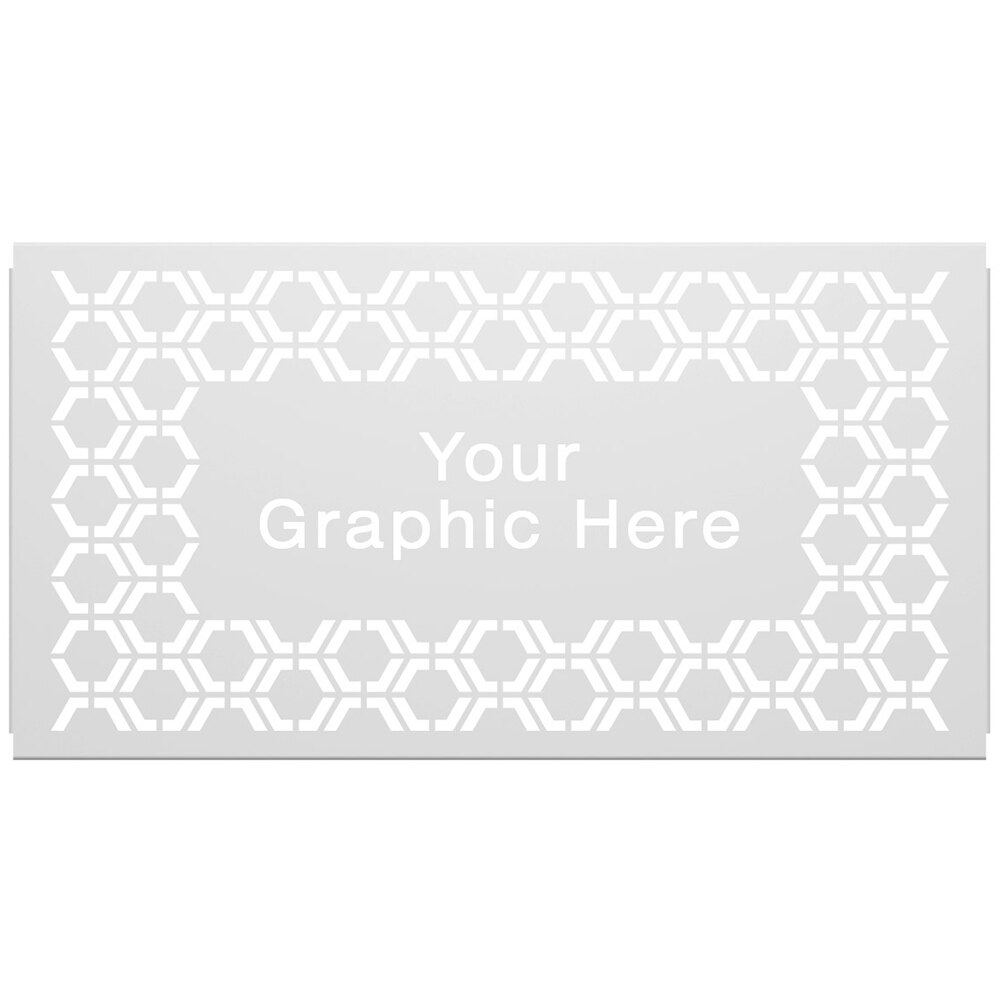 SelectSpace 5' Customizable White Hexagonal Pattern Graphic Partition Panel