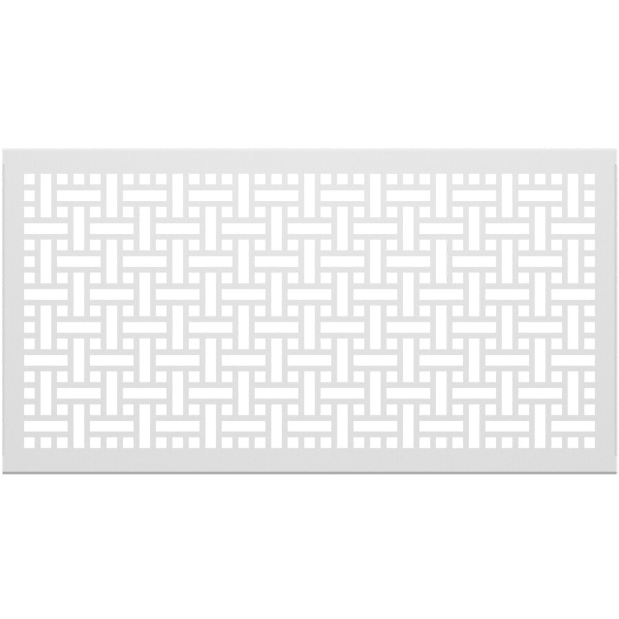 SelectSpace 5' White Square Weave Pattern Partition Panel