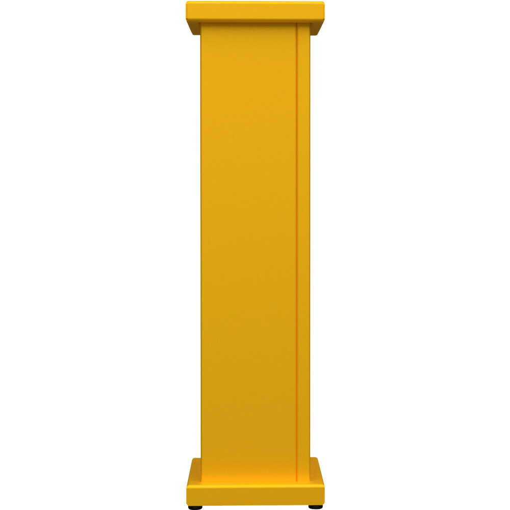 SelectSpace 10" x 10" x 36" Bright Yellow StandAlone Planter with Circle Top Cut Out