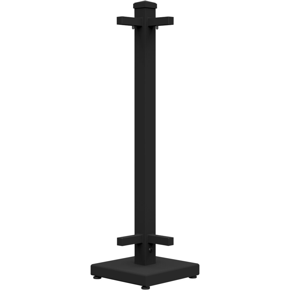 SelectSpace 10" x 10" x 36" Stock Black Standard Corner Stand
