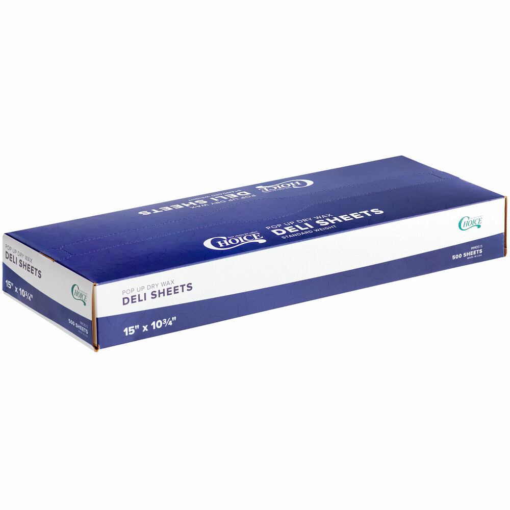 choice-15-x-10-3-4-customizable-interfolded-deli-wrap-wax-paper-500-box