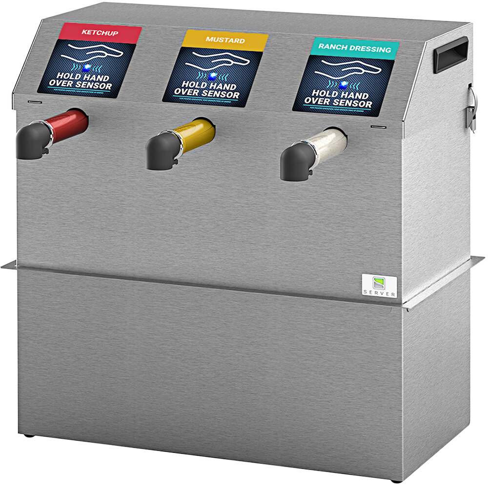 Server Touchless Express DropIn Stainless Steel Triple Condiment