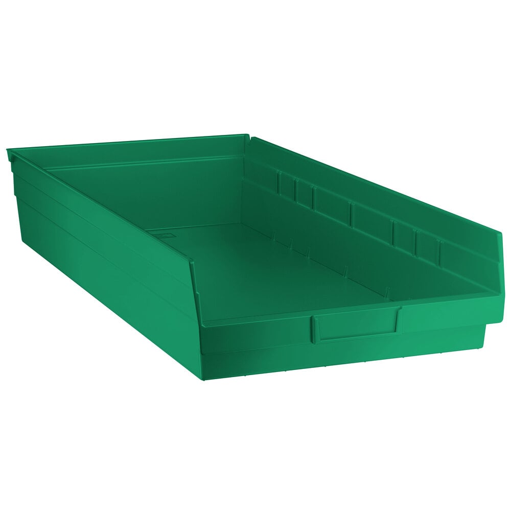 Regency Green Shelf Bin, 23 5/8 inch x 11 1/8 inch x 4 inch - 6/Case