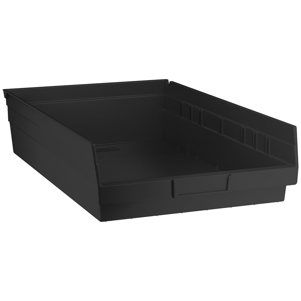 Regency Black Shelf Bin, 17 7/8 inch x 11 1/8 inch x 4 inch - 8/Case