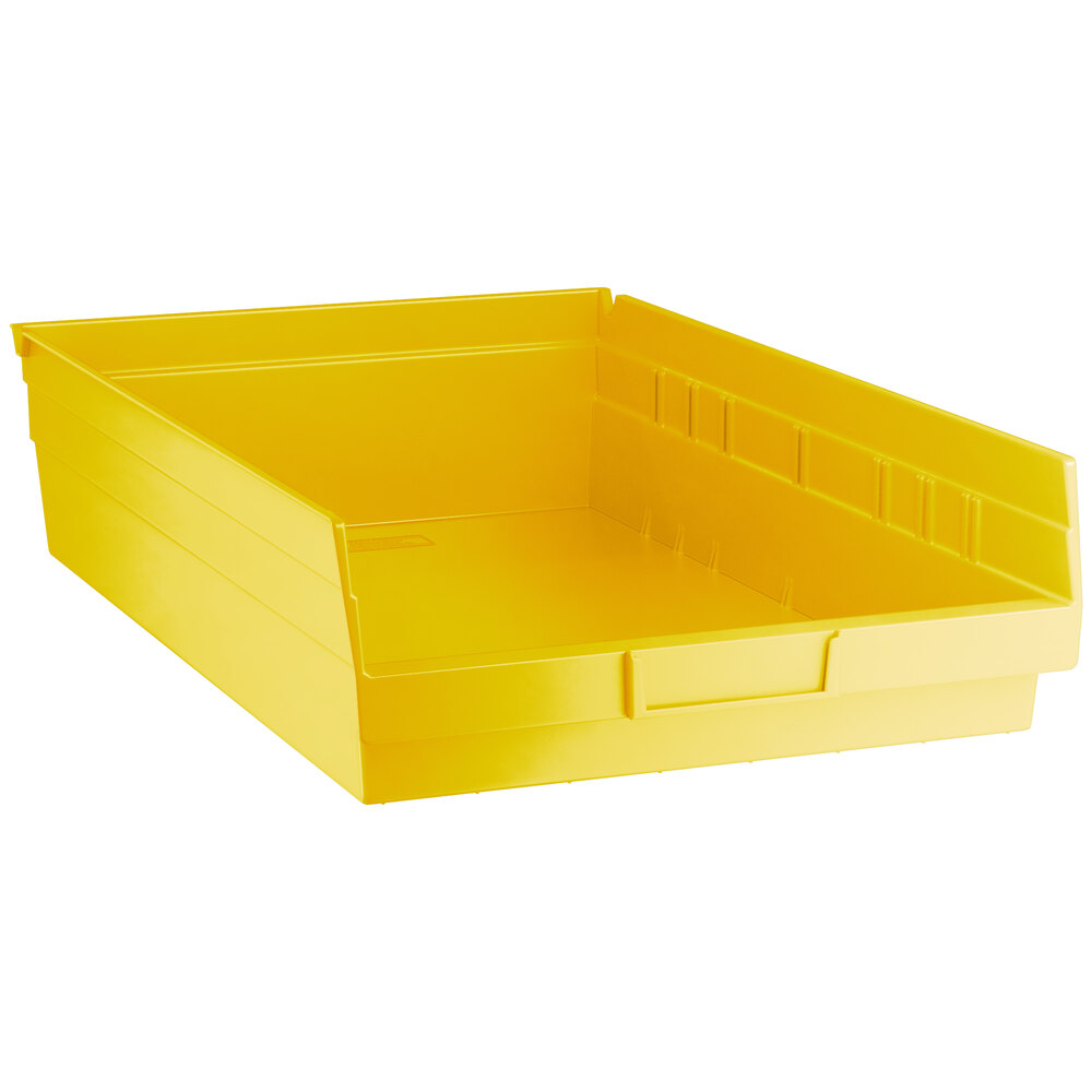 Regency Yellow Shelf Bin, 17 7/8 inch x 11 1/8 inch x 4 inch - 8/Case