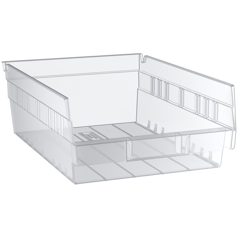 Regency Clear Shelf Bin, 11 5/8 inch x 8 3/8 inch x 4 inch - 20/Case