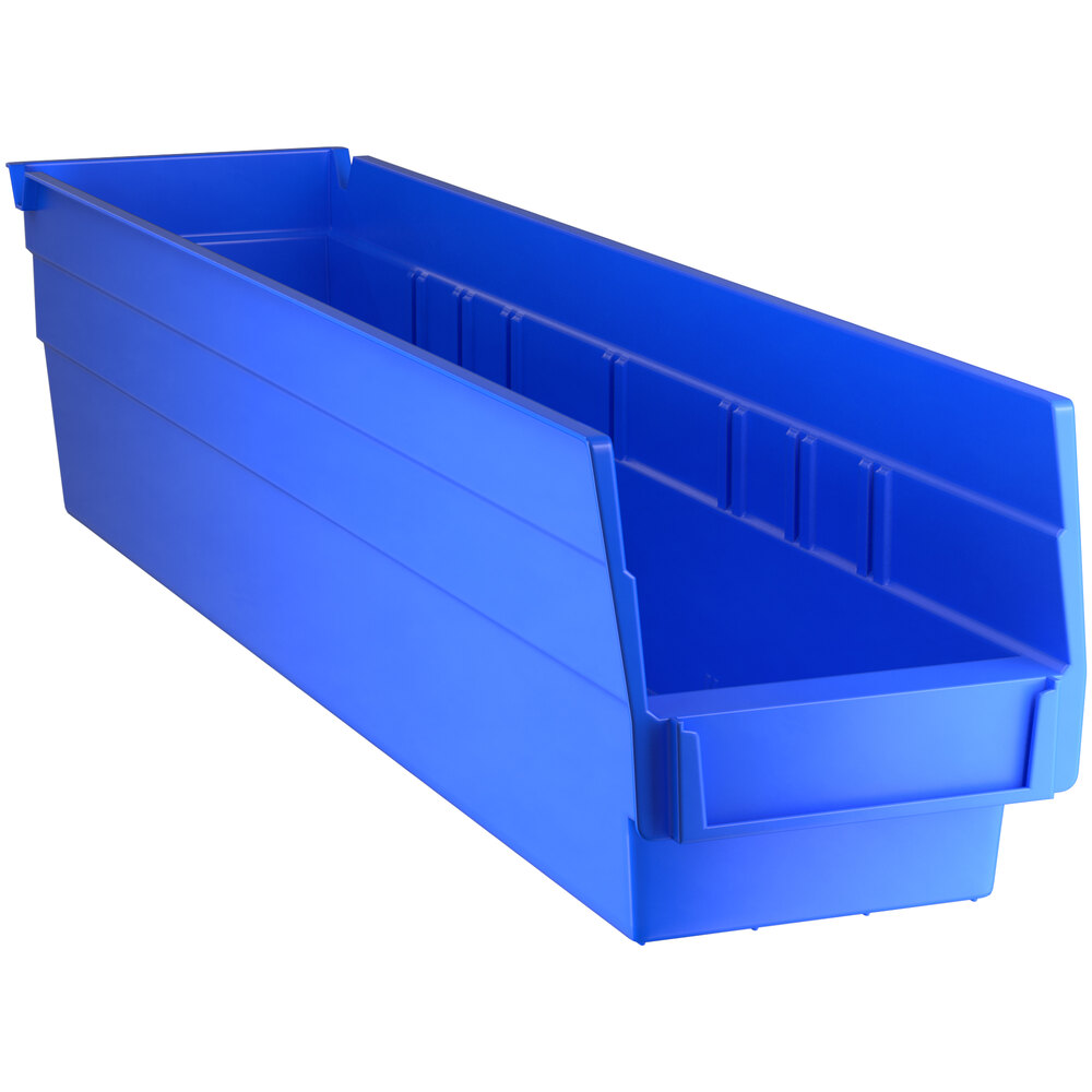 Regency Blue Shelf Bin, 17 7/8 inch x 4 1/8 inch x 4 inch - 20/Case