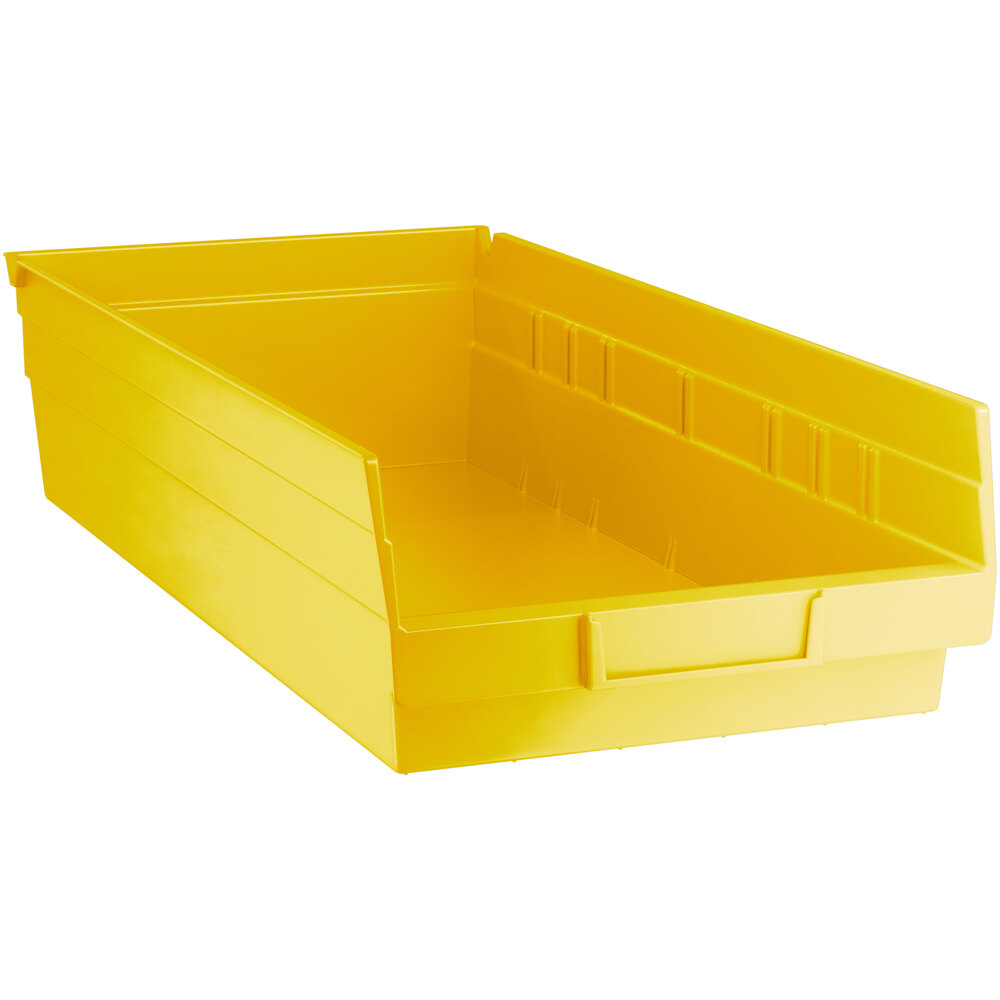 Regency Yellow Shelf Bin, 17 7/8 inch x 8 3/8 inch x 4 inch - 10/Case