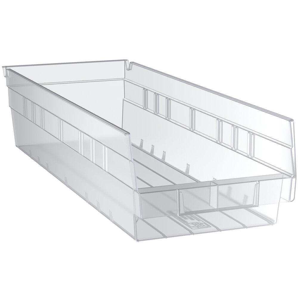 Regency Clear Shelf Bin, 17 7/8 inch x 6 5/8 inch x 4 inch - 20/Case