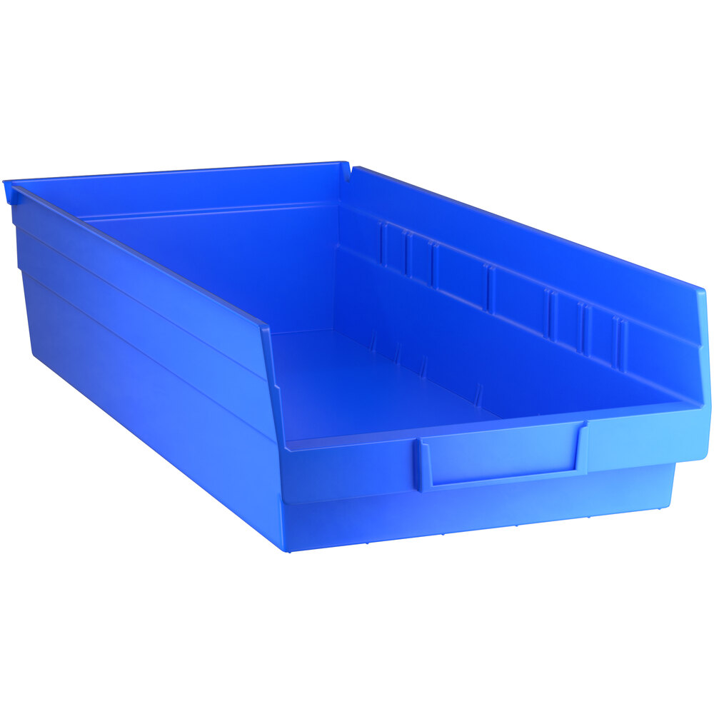 Regency Blue Shelf Bin, 17 7/8 inch x 8 3/8 inch x 4 inch - 10/Case