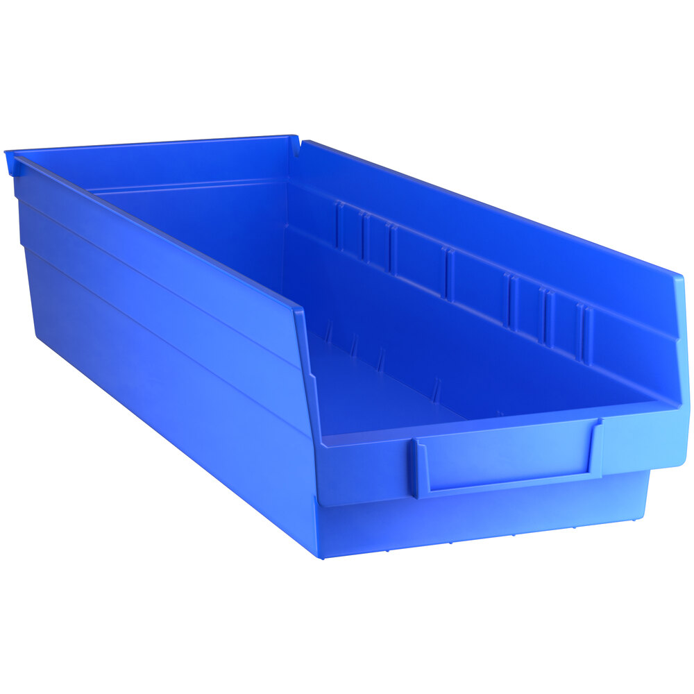 Regency Blue Shelf Bin, 17 7/8 inch x 6 5/8 inch x 4 inch - 20/Case