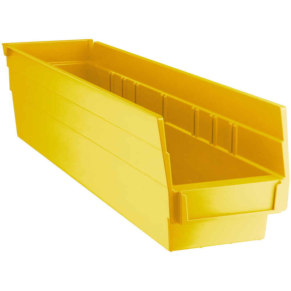 Regency Yellow Shelf Bin, 17 7/8 inch x 4 1/8 inch x 4 inch - 20/Case