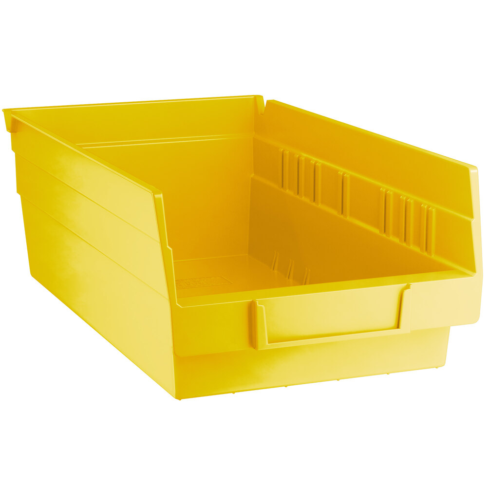 Regency Yellow Shelf Bin, 11 5/8 inch x 6 5/8 inch x 4 inch - 30/Case