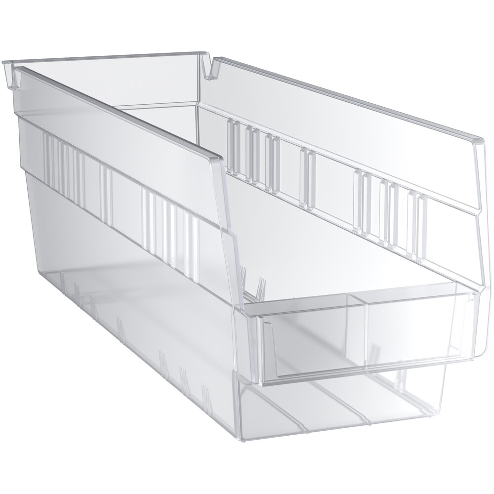 Regency Clear Shelf Bin, 11 5/8 inch x 4 1/8 inch x 4 inch - 36/Case