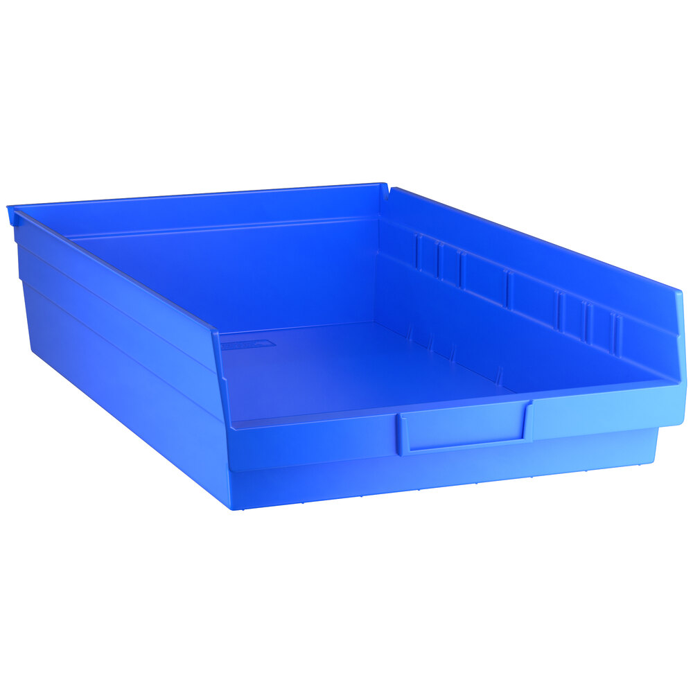 Regency Blue Shelf Bin, 17 7/8 inch x 11 1/8 inch x 4 inch - 8/Case