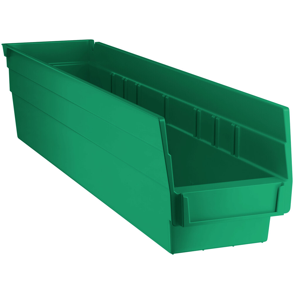 Regency Green Shelf Bin, 17 7/8 inch x 4 1/8 inch x 4 inch - 20/Case