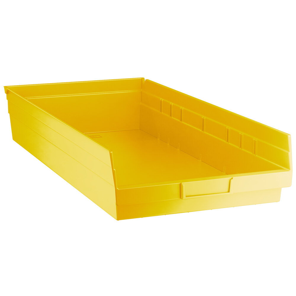 Regency Yellow Shelf Bin, 23 5/8 inch x 11 1/8 inch x 4 inch - 6/Case