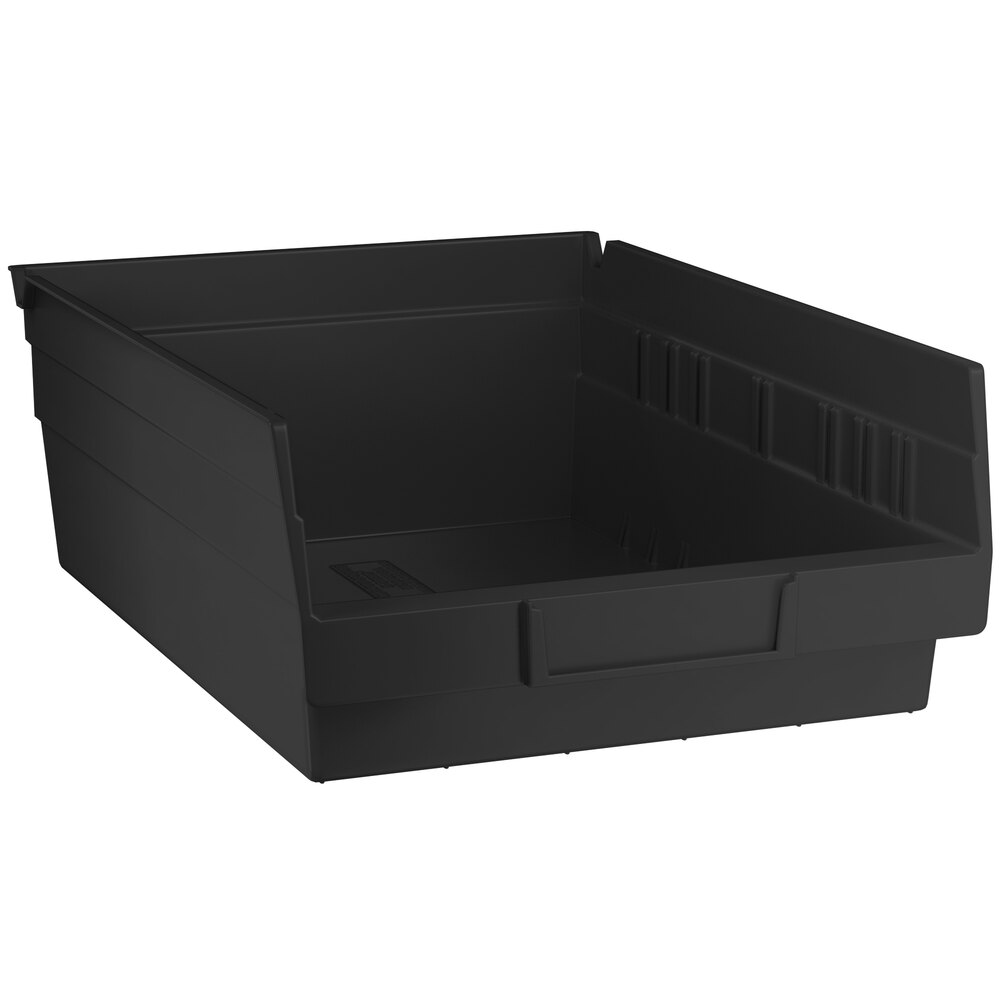 Regency Black Shelf Bin, 11 5/8 inch x 8 3/8 inch x 4 inch - 20/Case