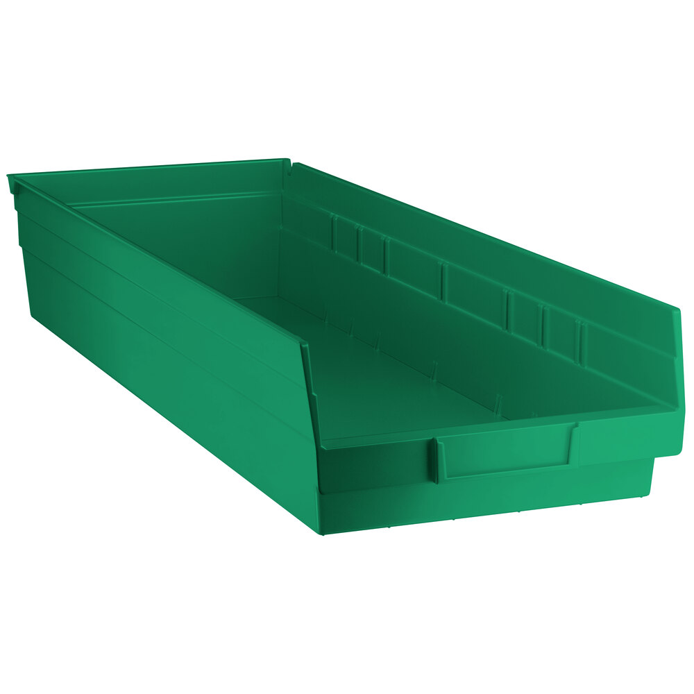 Regency Green Shelf Bin, 23 5/8 inch x 8 3/8 inch x 4 inch - 6/Case