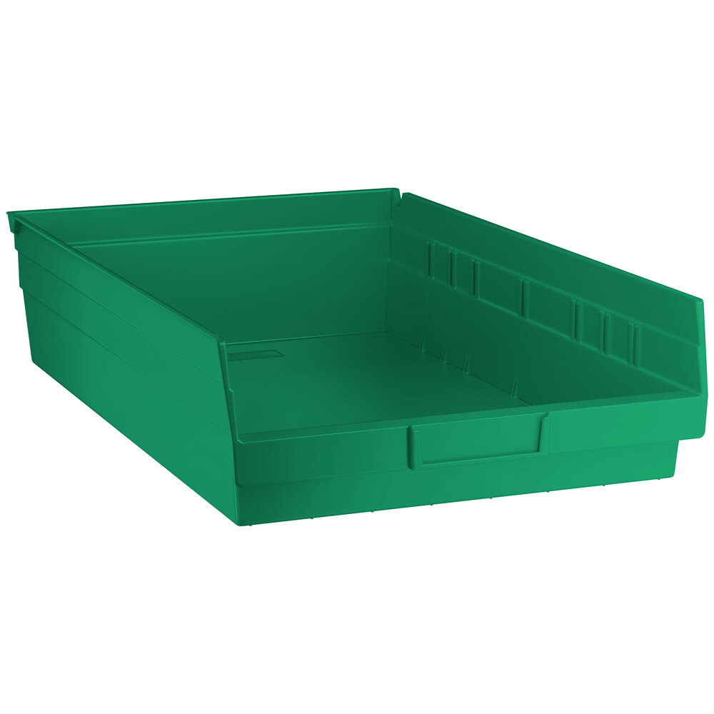Regency Green Shelf Bin, 17 7/8 inch x 11 1/8 inch x 4 inch - 8/Case