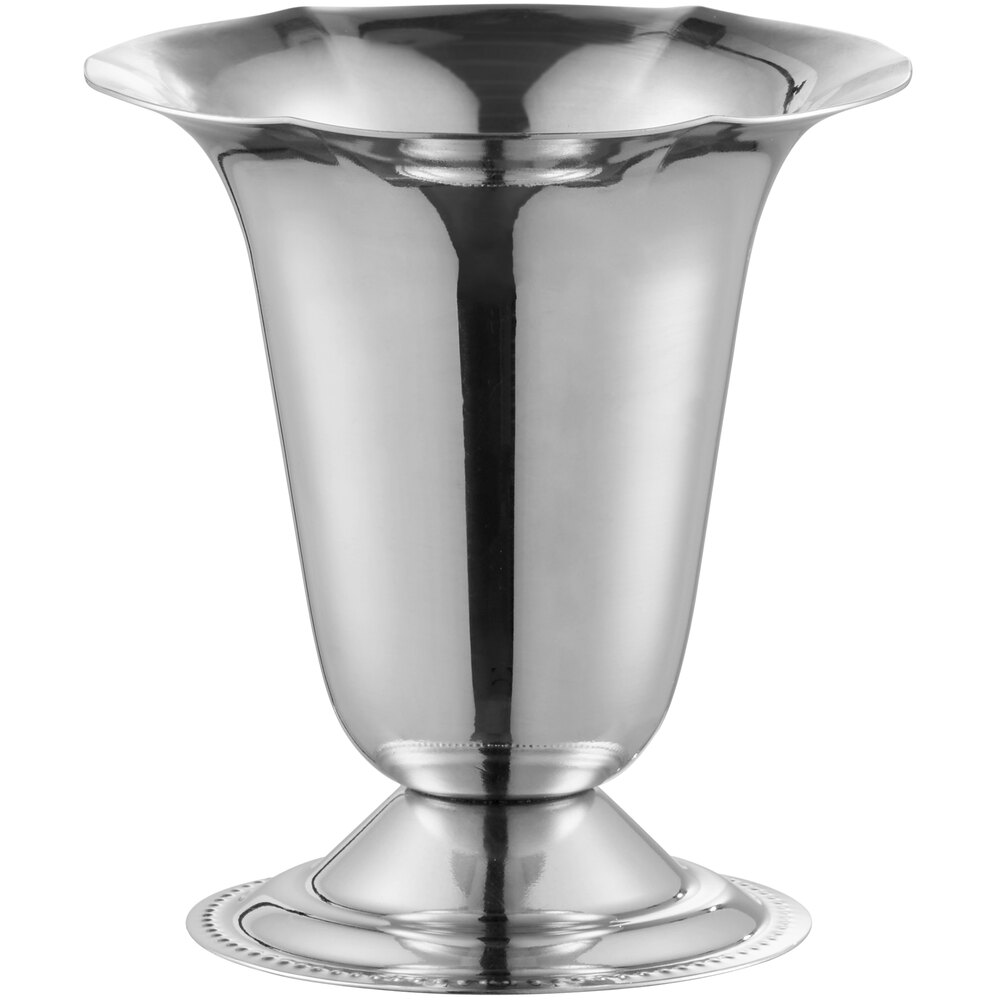 Choice 6 oz. Stainless Steel Tulip Sundae Dish
