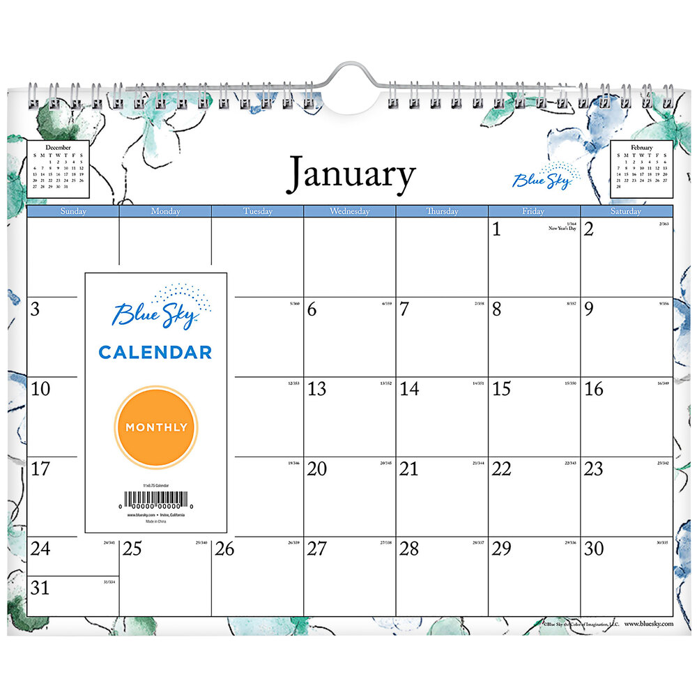 Blue Sky 101593 Lindley 11" x 8 3/4" January 2023 - December 2023 Monthly Wall  Calendar