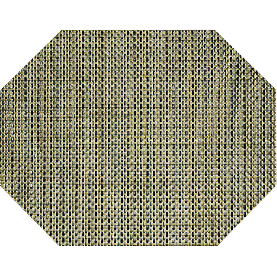 Front of the House Metroweave 14" x 11" Gold Basketweave Woven Vinyl