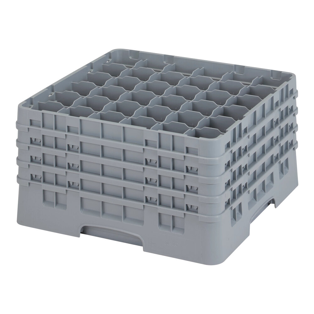 Cambro 36S900151 Soft Gray Camrack Customizable 36 Compartment 9 3/8 ...