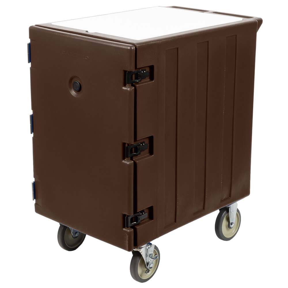 Cambro 1826LBC131 Camcart Dark Brown Single Compartment Mobile Cart for