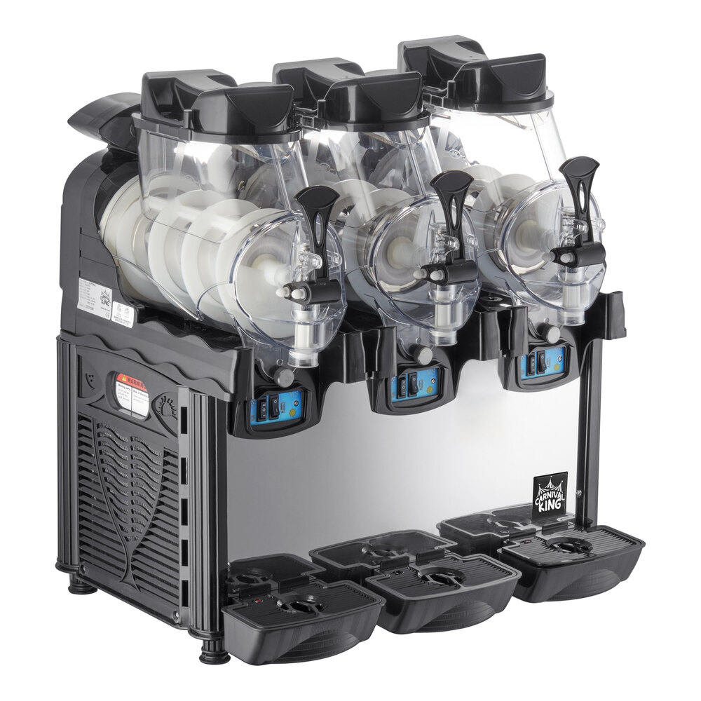 Carnival King Triple 1.6 Gallon Pourover Granita / Slushy / Frozen
