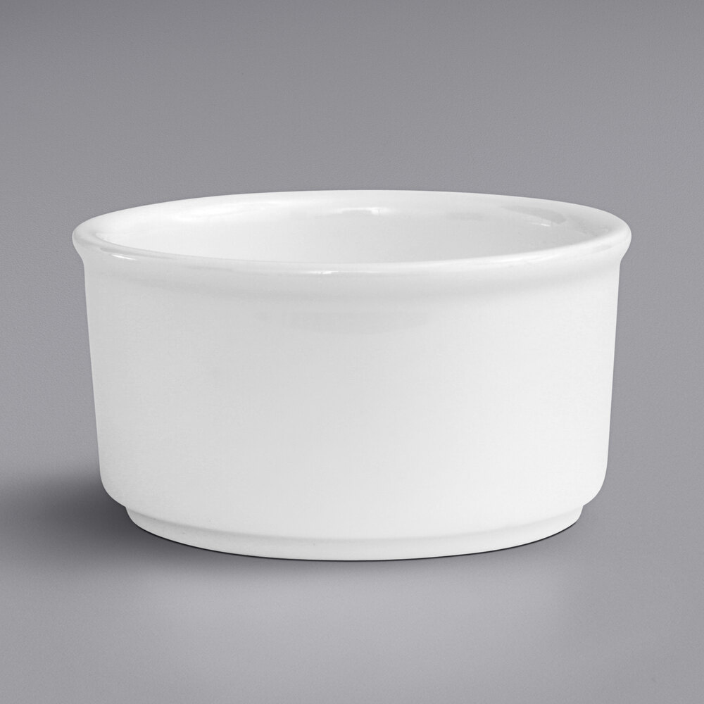 Zwiesel Fortessa Fortaluxe® 2.5 oz. White Porcelain Round Ramekin - 48/Case